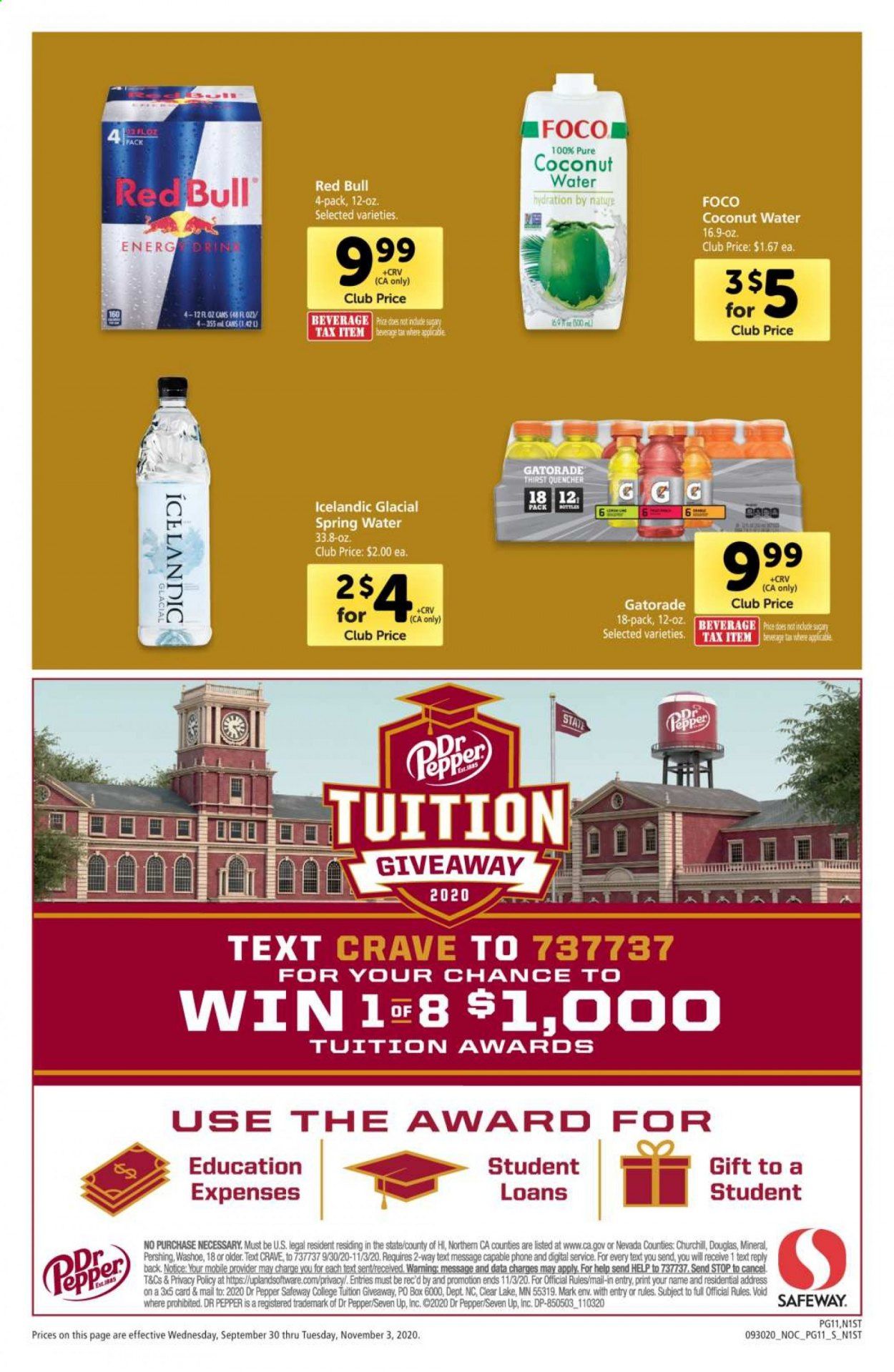 Safeway Weekly Ad Flyer September 30 to November 3