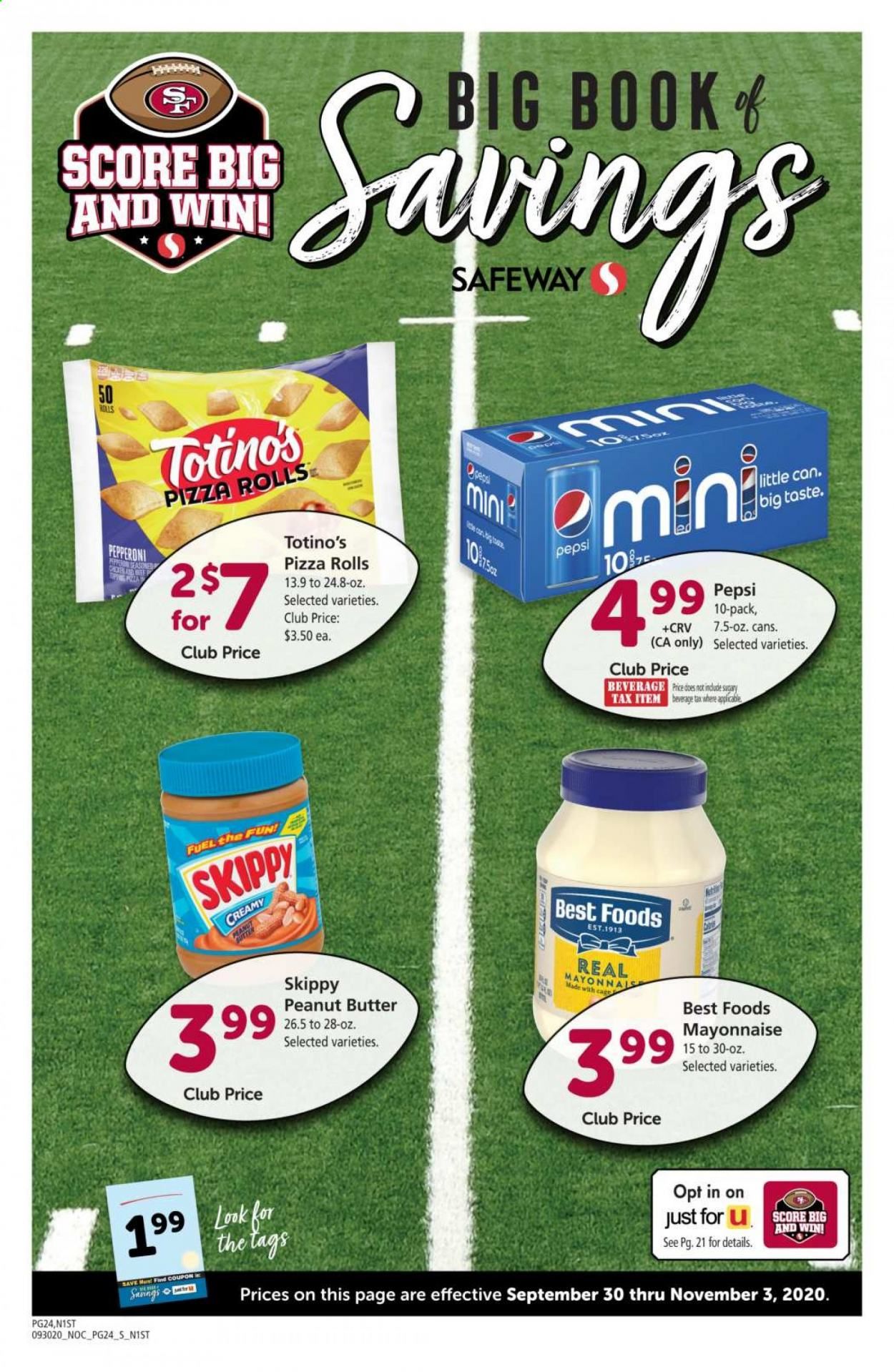 Safeway Weekly Ad Flyer September 30 to November 3