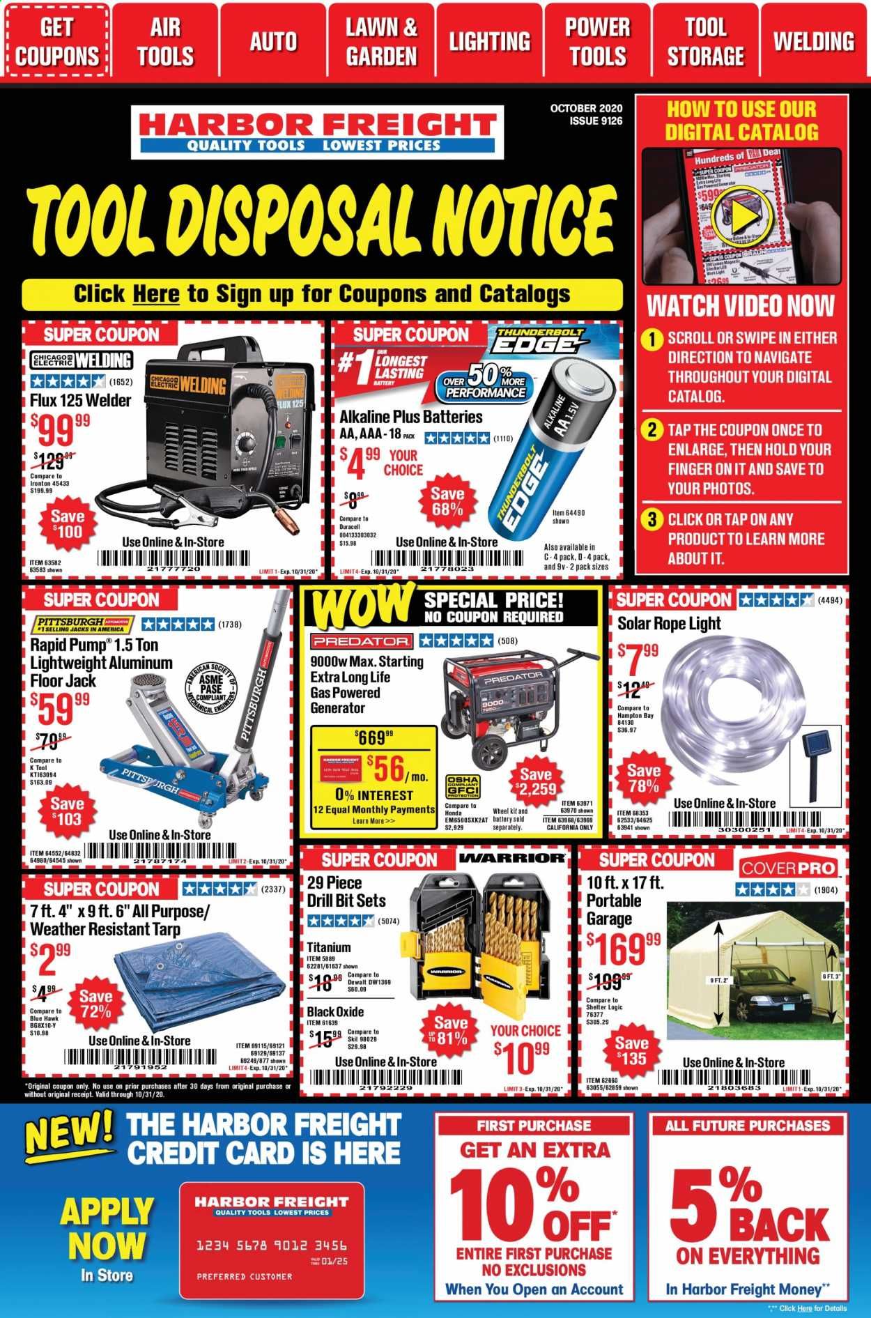 Harbor Freight Weekly Ad Flyer October 1 to October 31