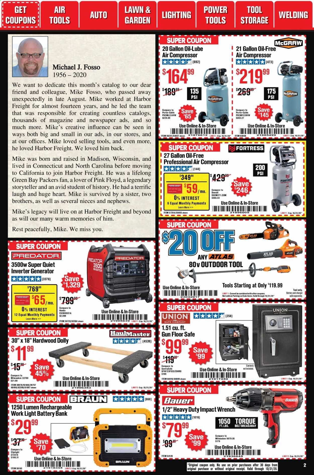 Harbor Freight Weekly Ad Flyer October 1 to October 31