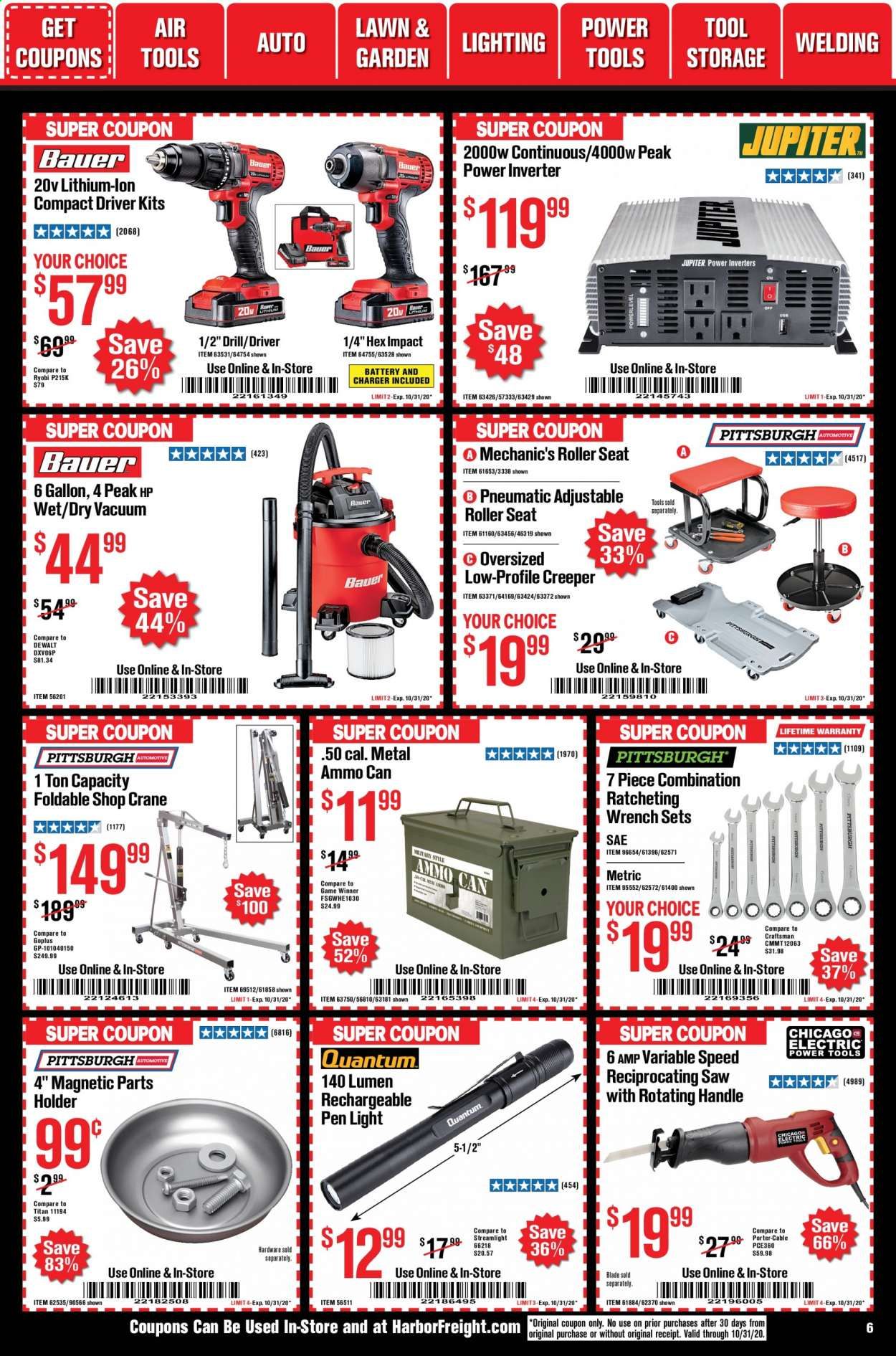 Harbor Freight Weekly Ad Flyer October 1 to October 31