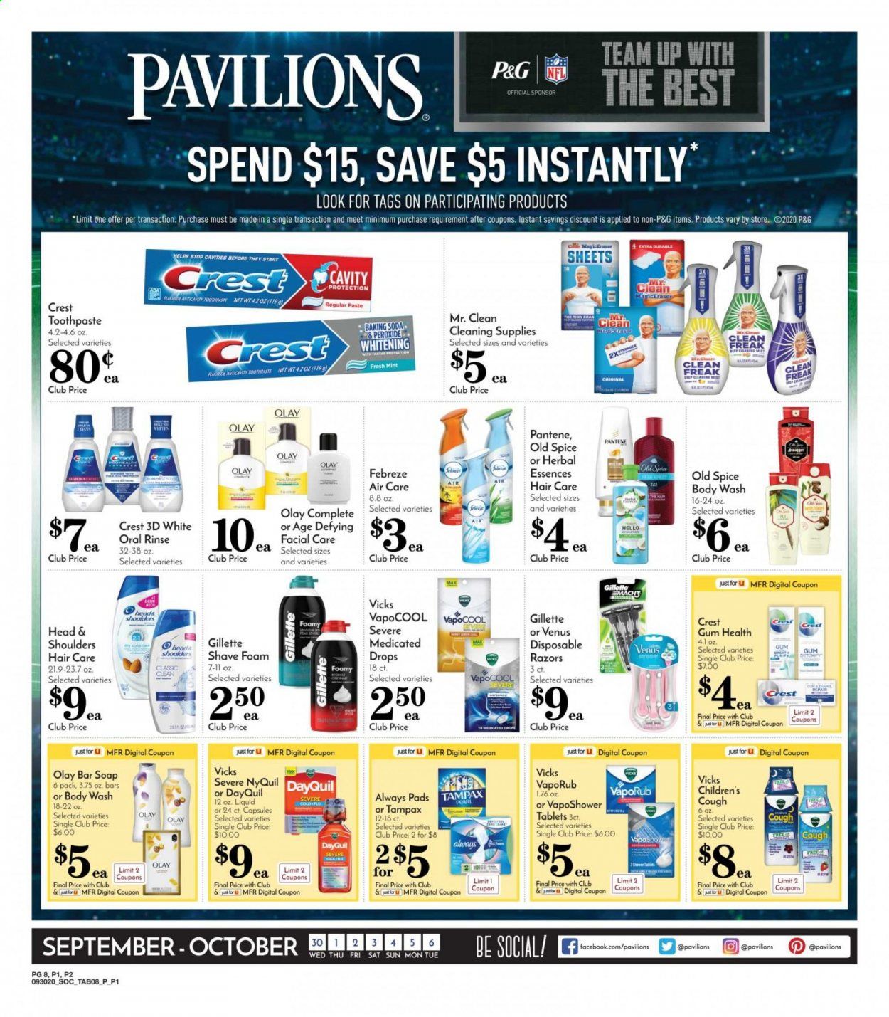 Pavilions Weekly Ad Flyer September 30 to October 6