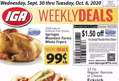 IGA Weekly Ad Flyer September 30 to October 6