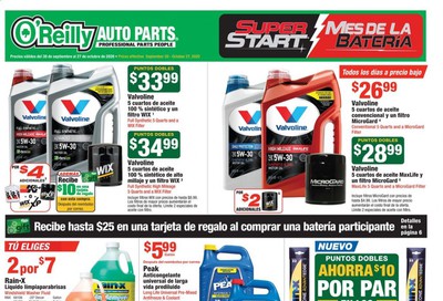 O'Reilly Auto Parts Weekly Ad Flyer September 30 to October 27