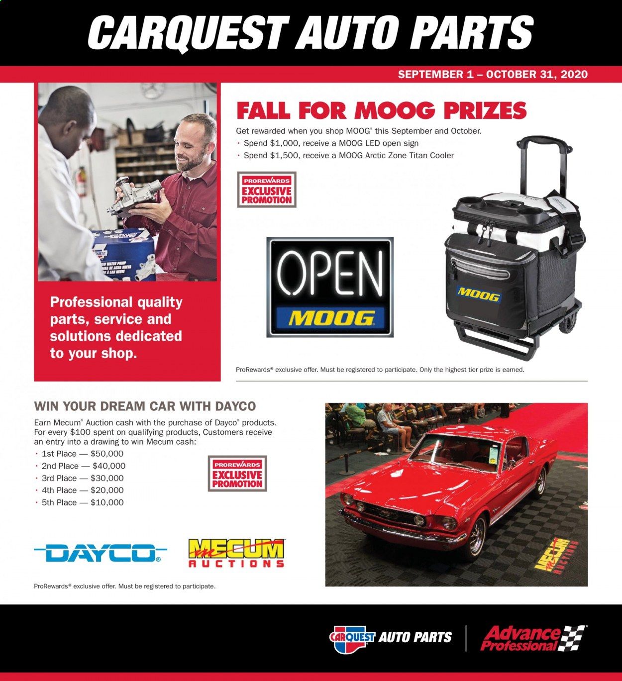 Carquest Weekly Ad Flyer September 1 to October 31