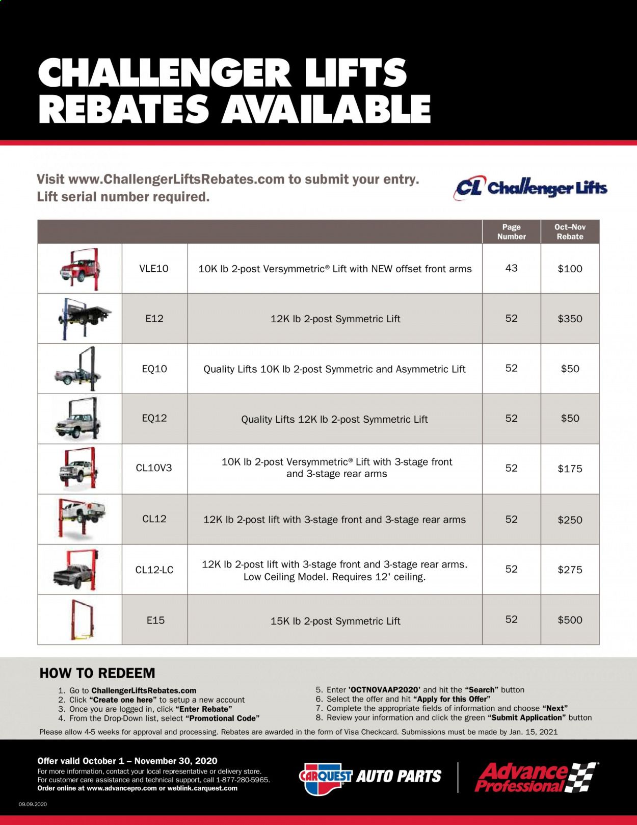 Carquest Weekly Ad Flyer September 27 to December 26