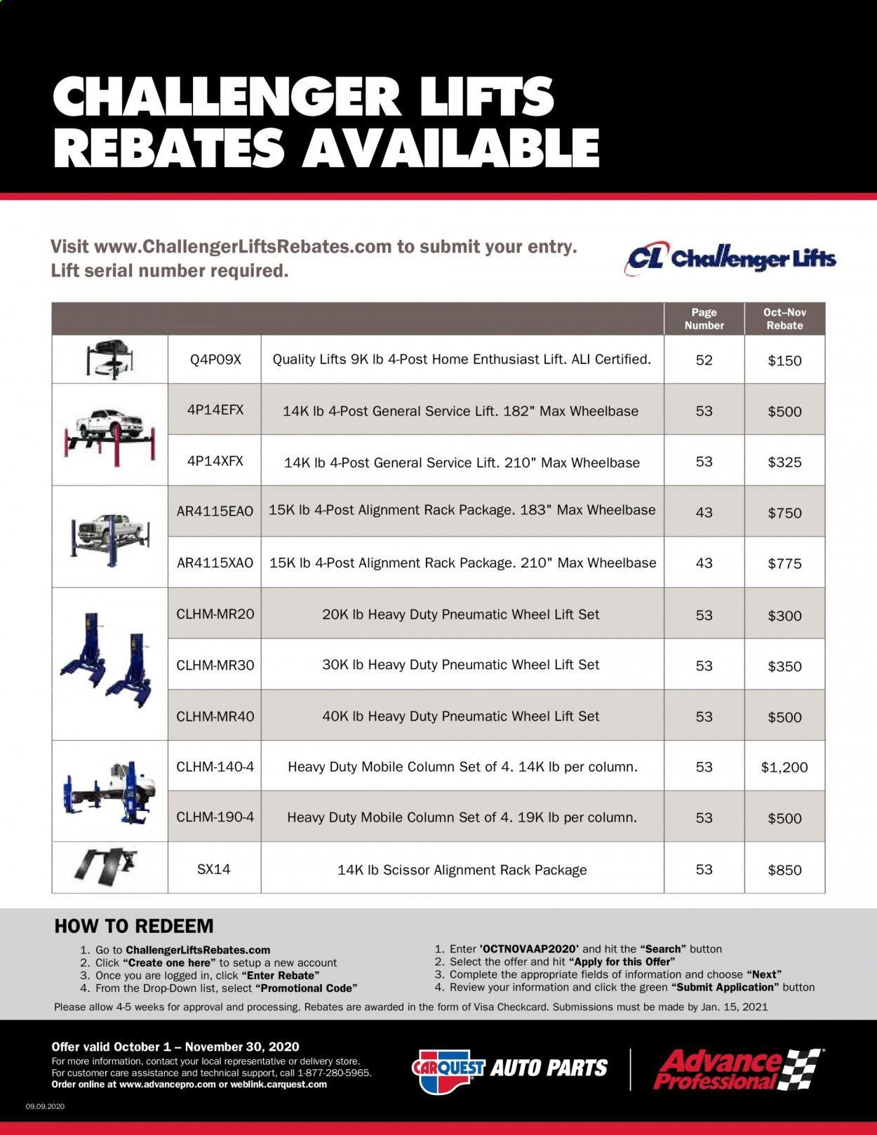 Carquest Weekly Ad Flyer September 27 to December 26