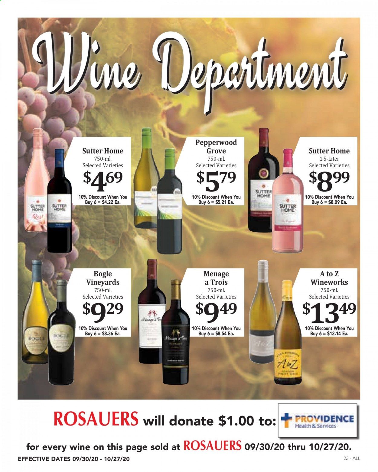 Rosauers Weekly Ad Flyer September 30 to October 27