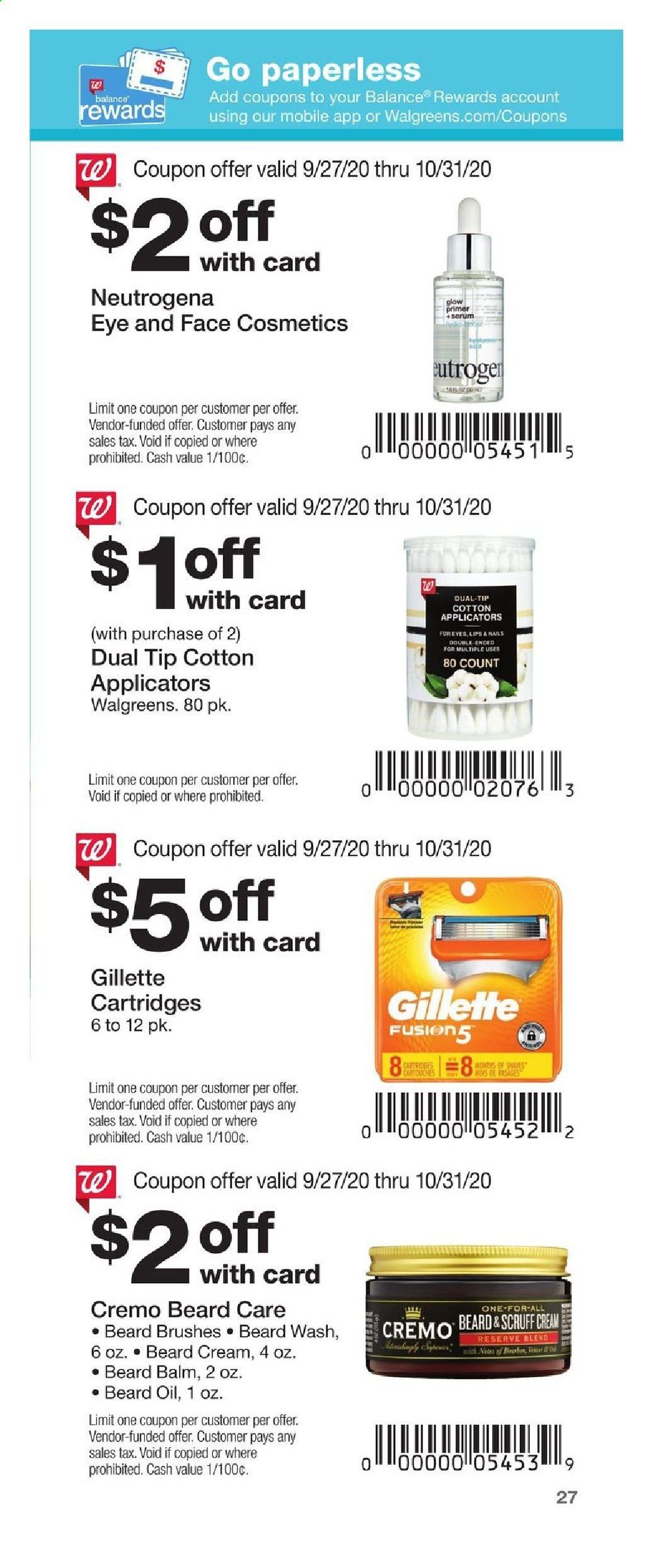 Walgreens Weekly Ad Flyer September 27 to October 31