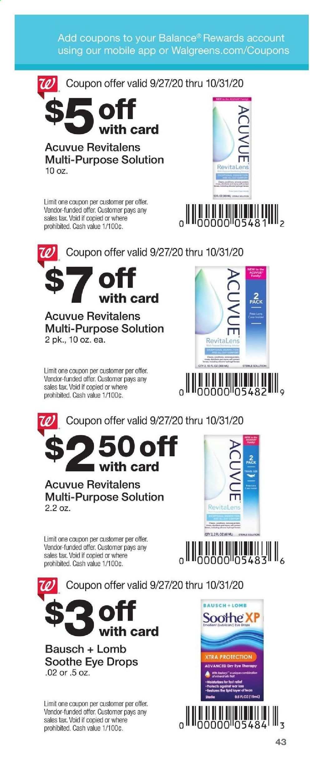 Walgreens Weekly Ad Flyer September 27 to October 31