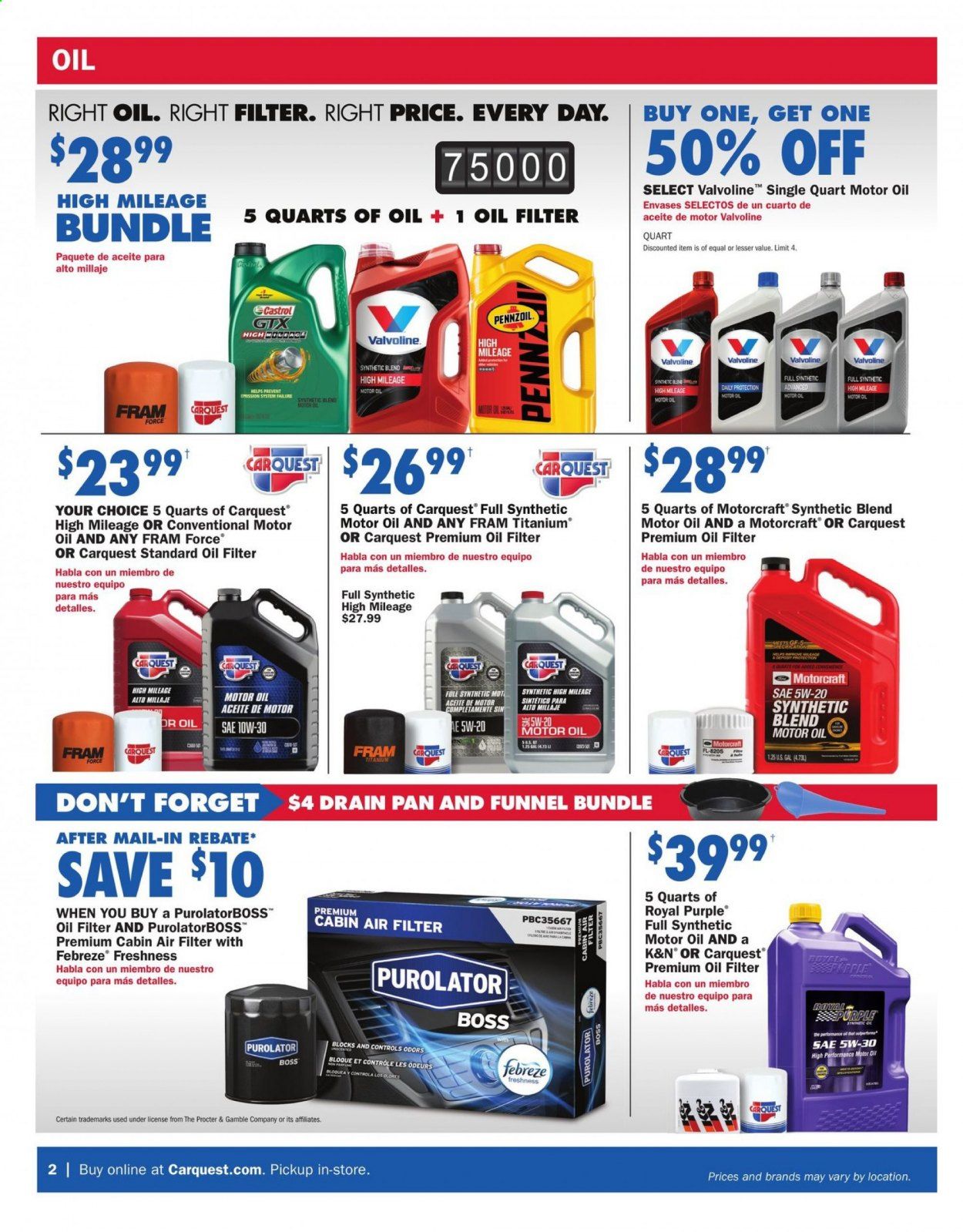 Carquest Weekly Ad Flyer October 1 to October 28