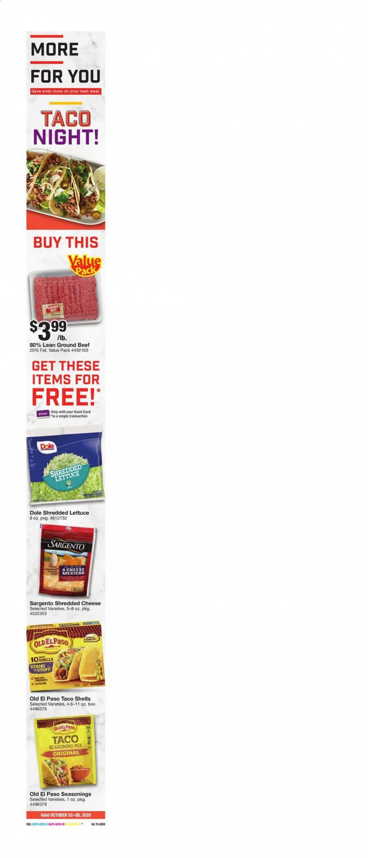 Giant Food Weekly Ad Flyer October 2 to October 8