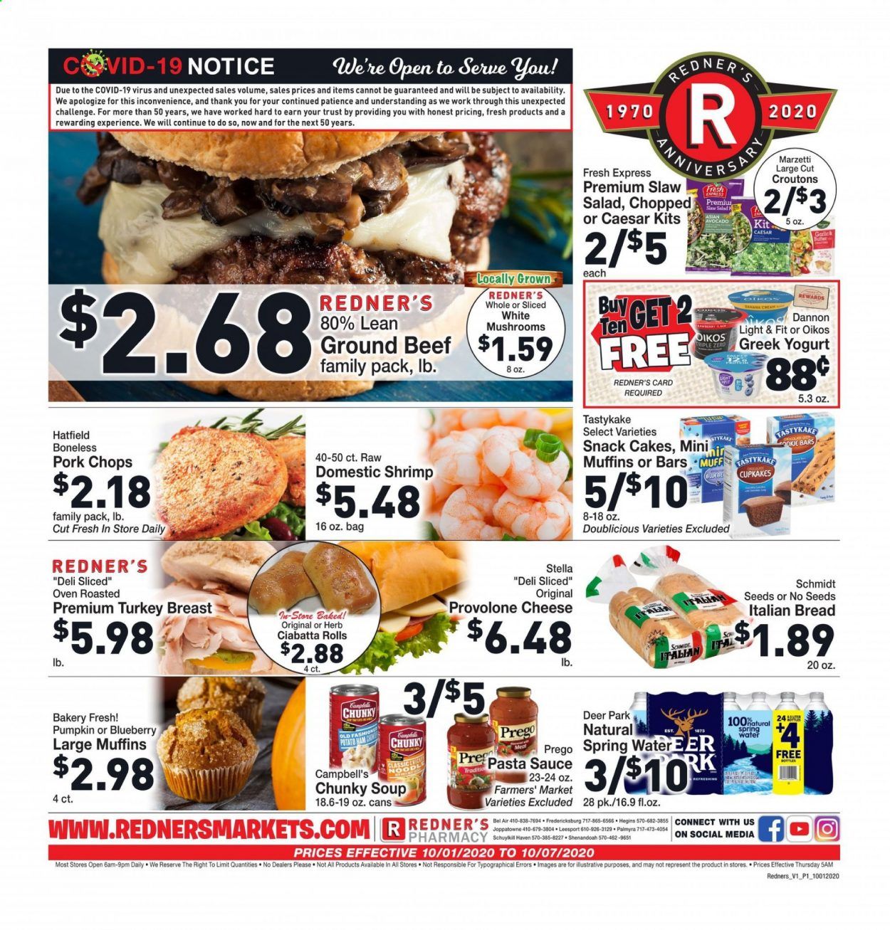 Redner's Markets Weekly Ad Flyer October 1 to October 7