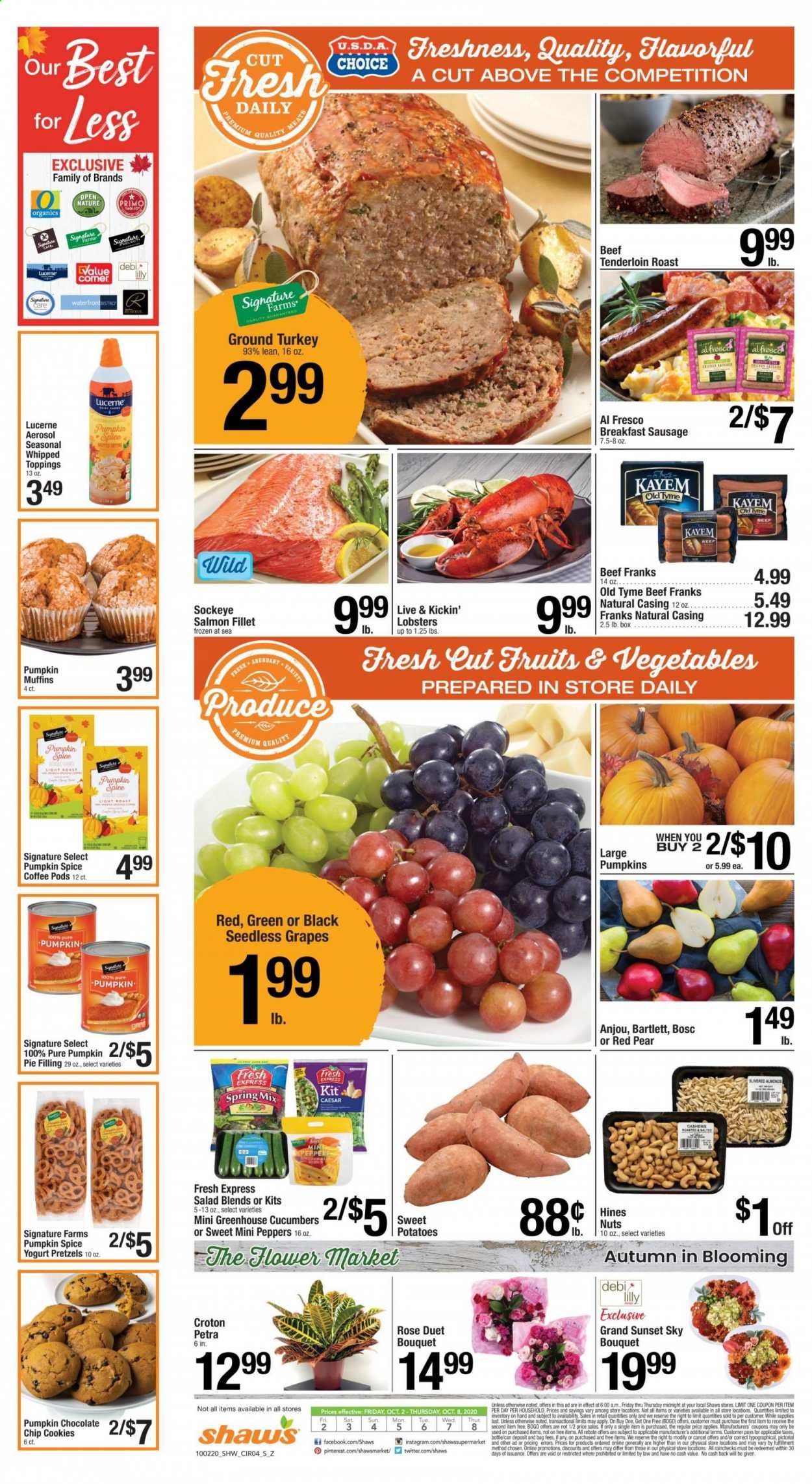 Shaw’s Weekly Ad Flyer October 2 to October 8