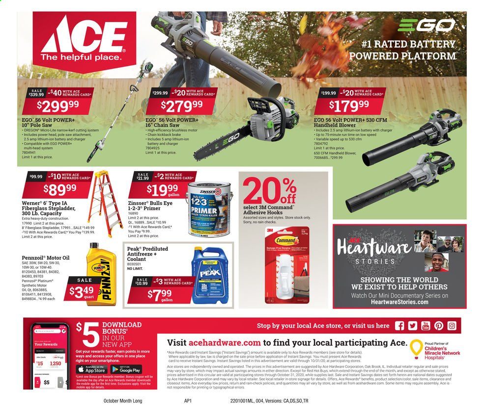 ACE Hardware Weekly Ad Flyer October 1 to October 31