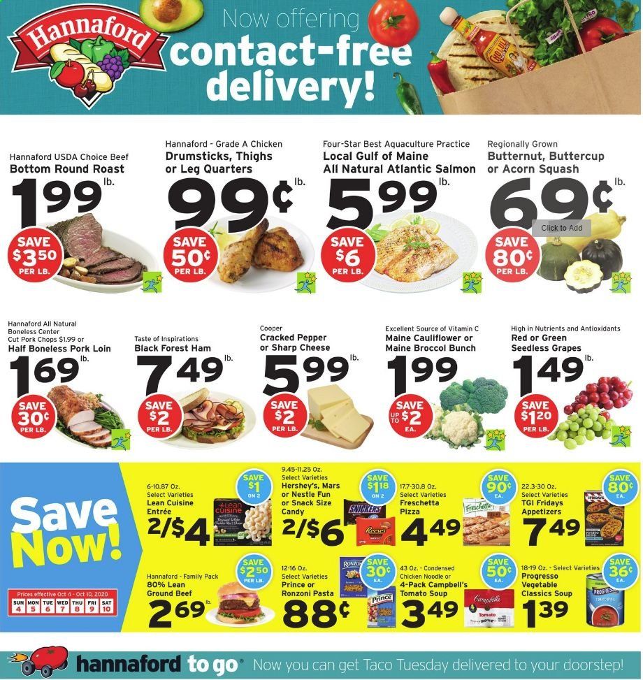 Hannaford (NY) Weekly Ad Flyer October 4 to October 10