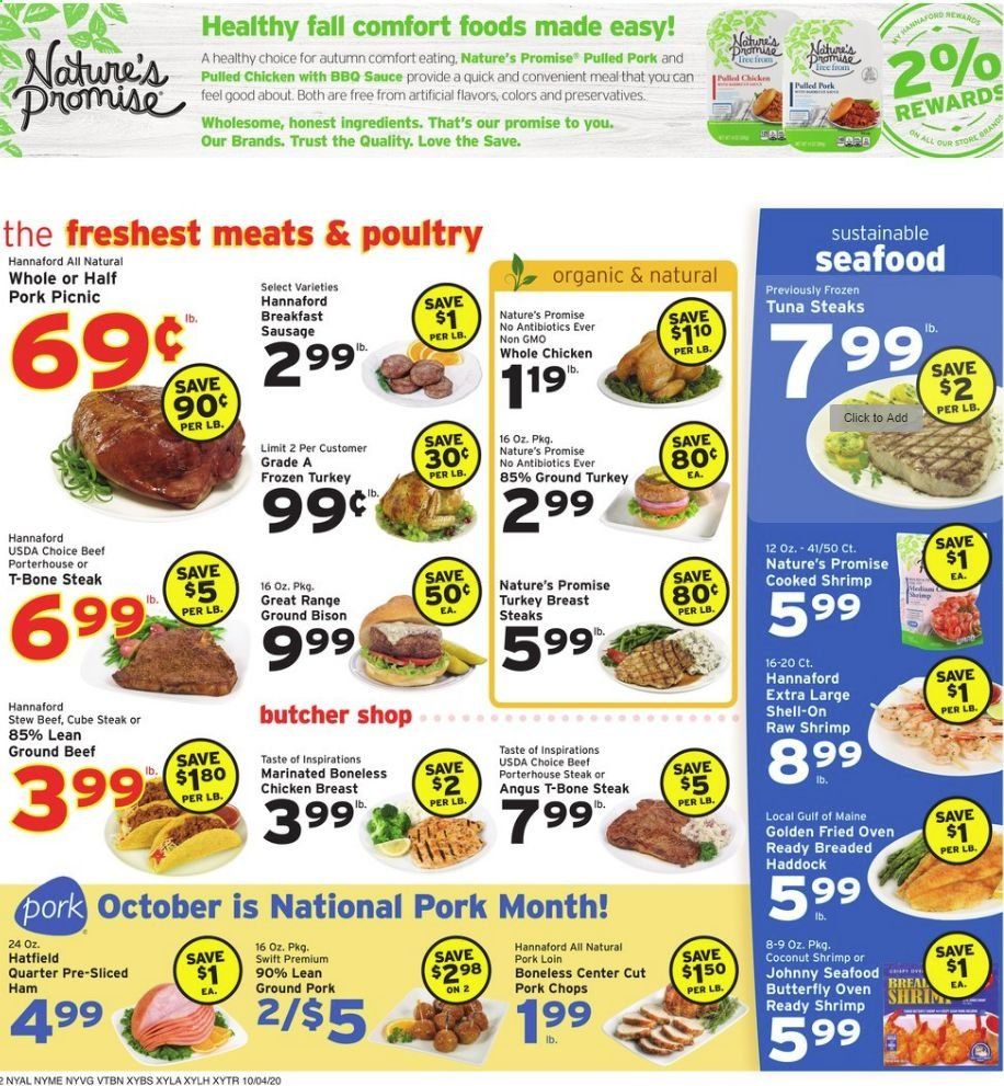 Hannaford (NY) Weekly Ad Flyer October 4 to October 10