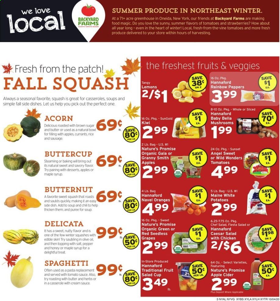 Hannaford (NY) Weekly Ad Flyer October 4 to October 10