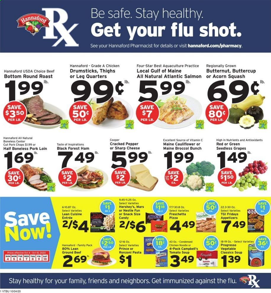 Hannaford (VT) Weekly Ad Flyer October 4 to October 10