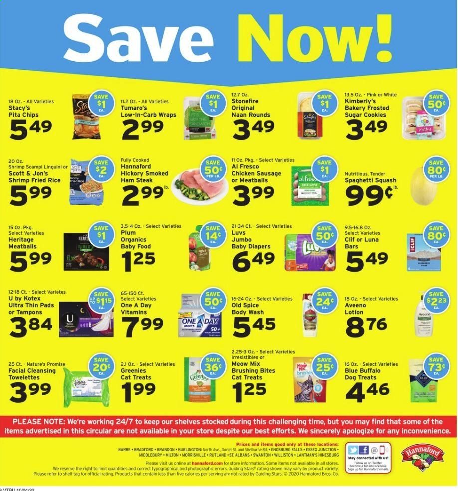 Hannaford (VT) Weekly Ad Flyer October 4 to October 10