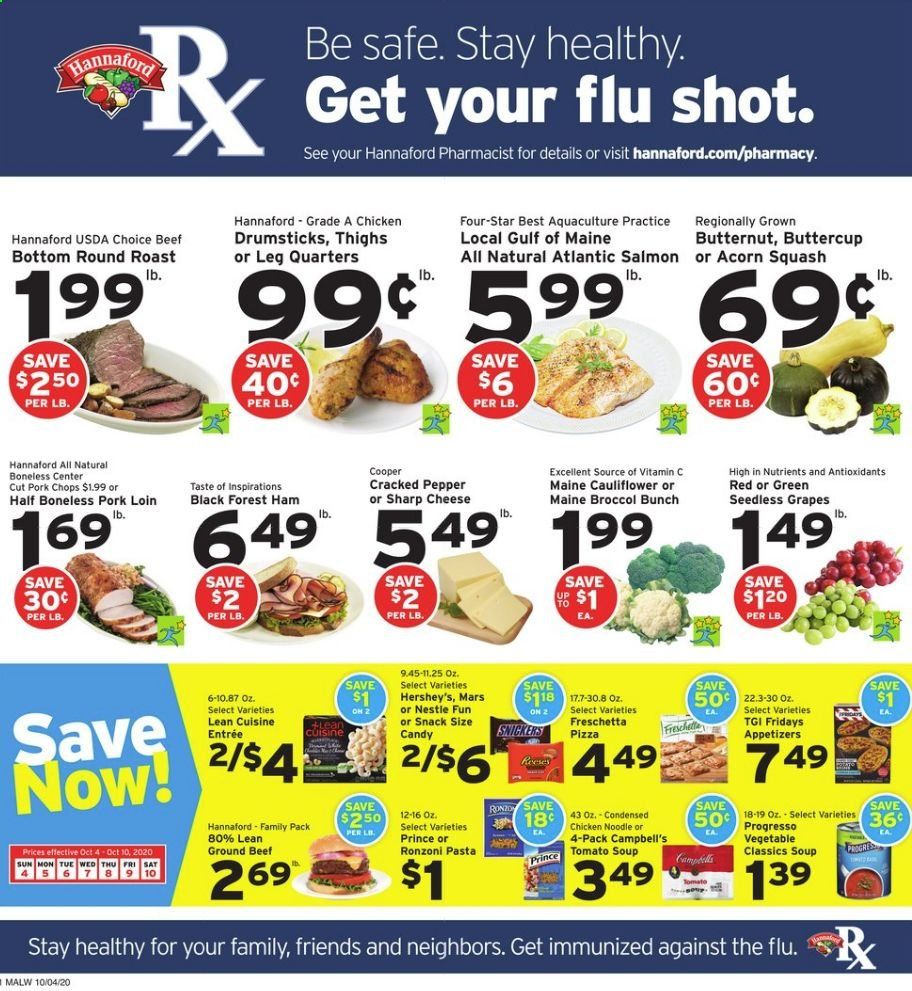 Hannaford (MA) Weekly Ad Flyer October 4 to October 10