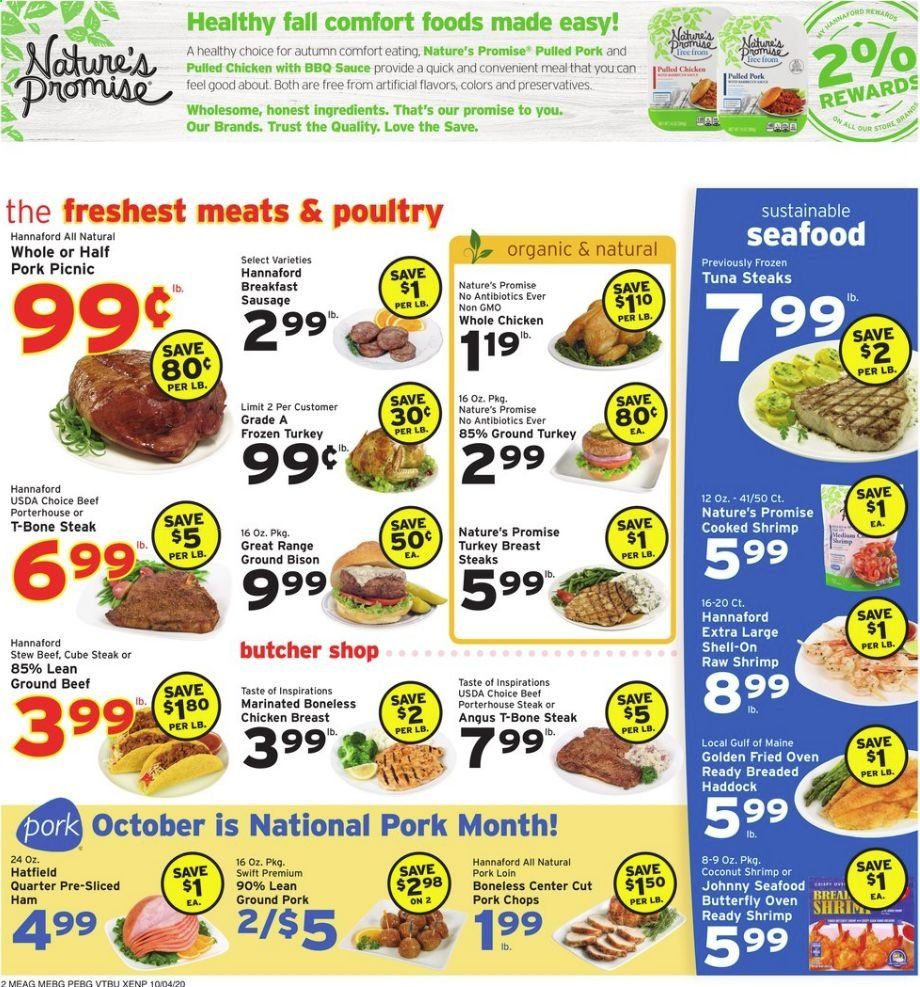 Hannaford (ME) Weekly Ad Flyer October 4 to October 10