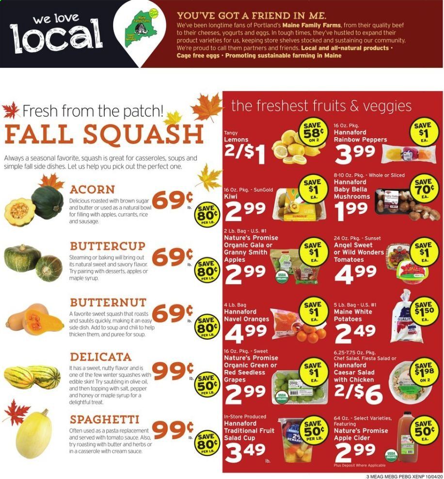 Hannaford (ME) Weekly Ad Flyer October 4 to October 10