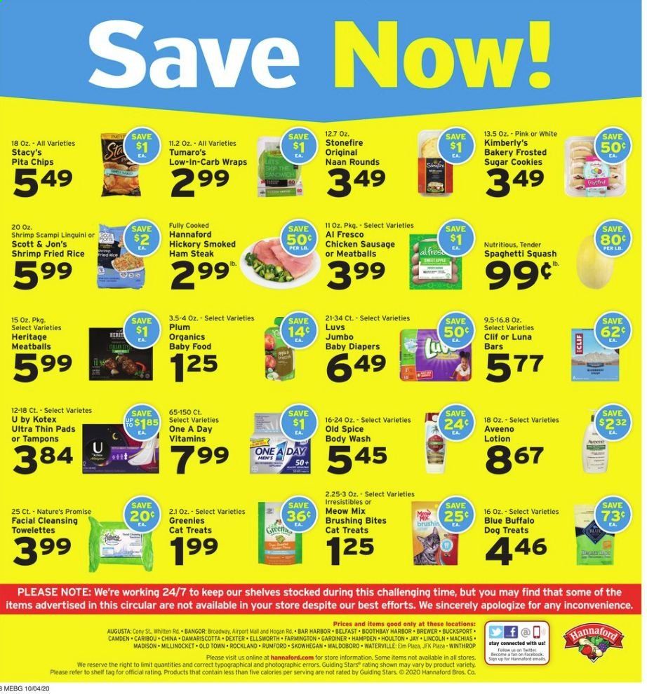 Hannaford (ME) Weekly Ad Flyer October 4 to October 10