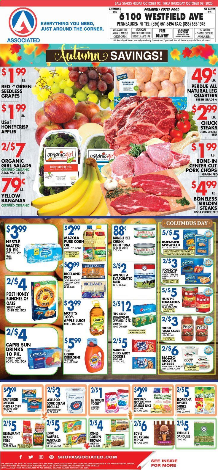 Associated Supermarkets Weekly Ad Flyer October 2 to October 8