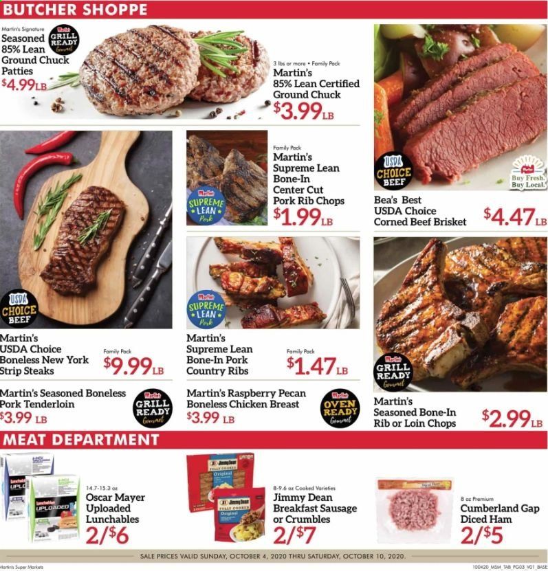 Martin’s Weekly Ad Flyer October 4 to October 10