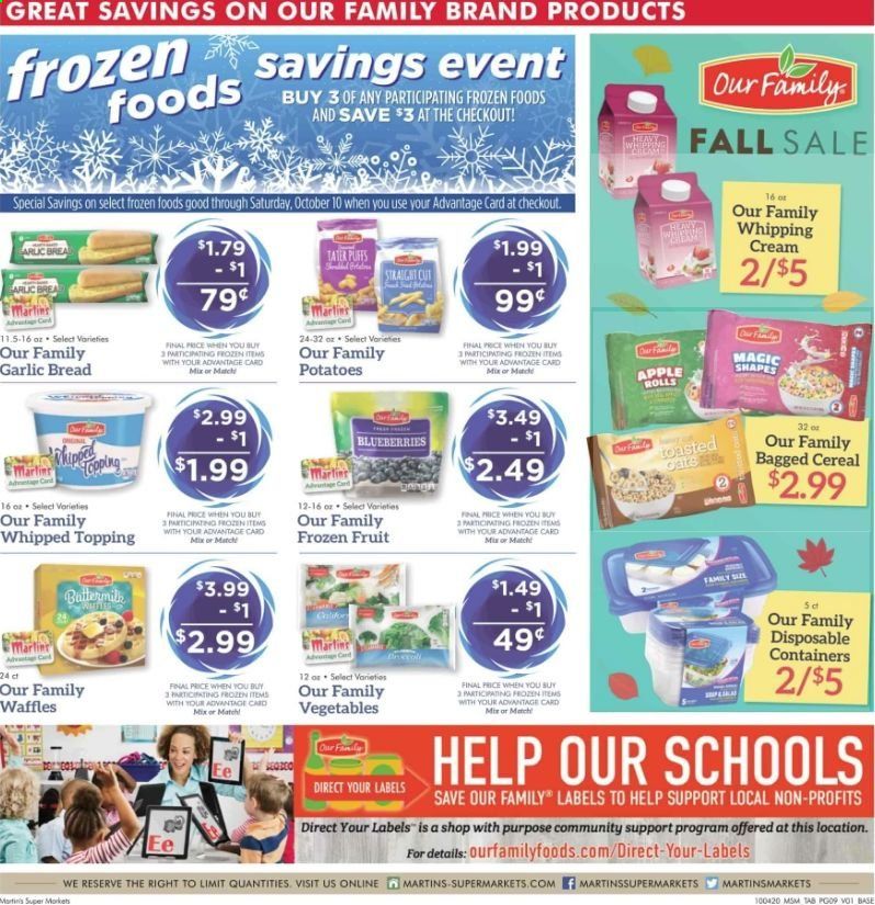 Martin’s Weekly Ad Flyer October 4 to October 10