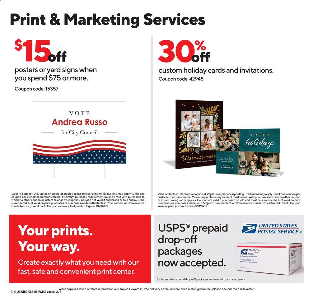 Staples Weekly Ad Flyer October 4 to October 10