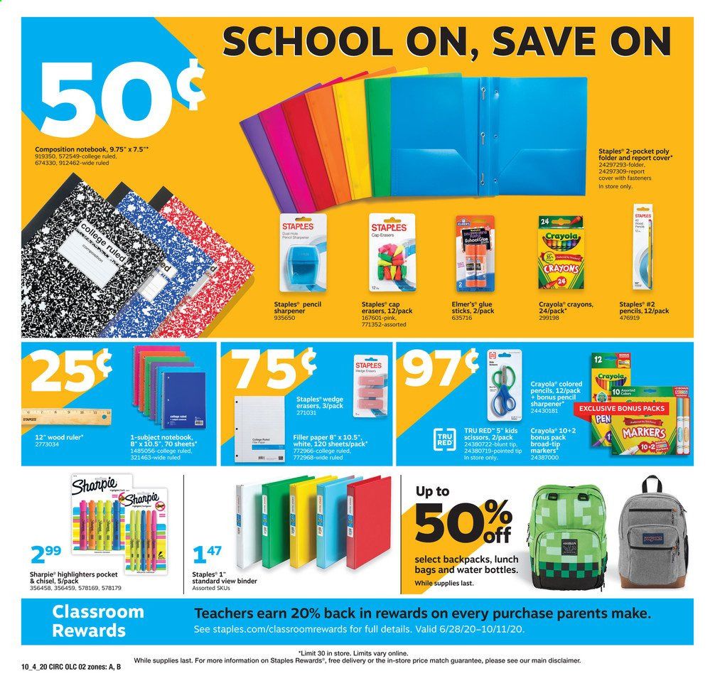 Staples Weekly Ad Flyer October 4 to October 10