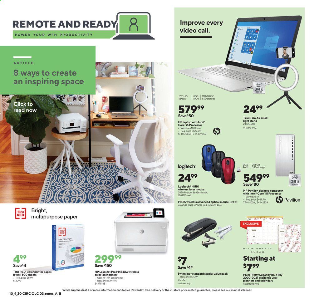 Staples Weekly Ad Flyer October 4 to October 10