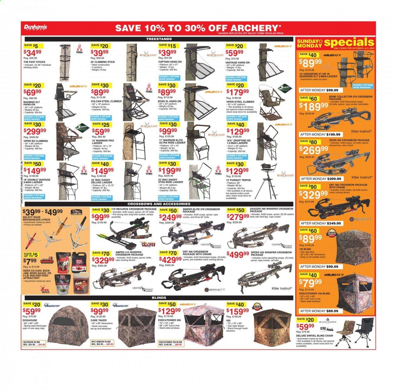 Dunham's Sports Weekly Ad Flyer October 3 to October 8