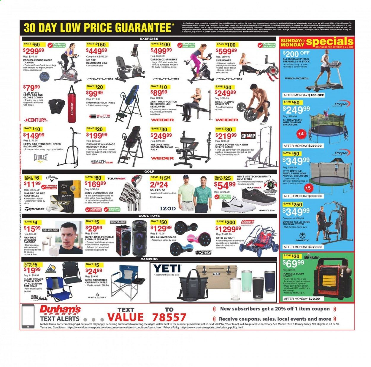 Dunham's Sports Weekly Ad Flyer October 3 to October 8