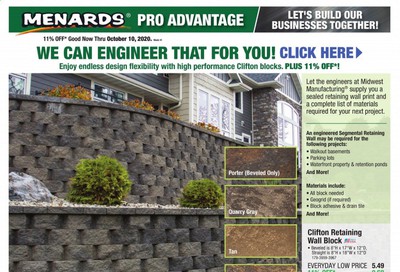 Menards Weekly Ad Flyer October 4 to October 10