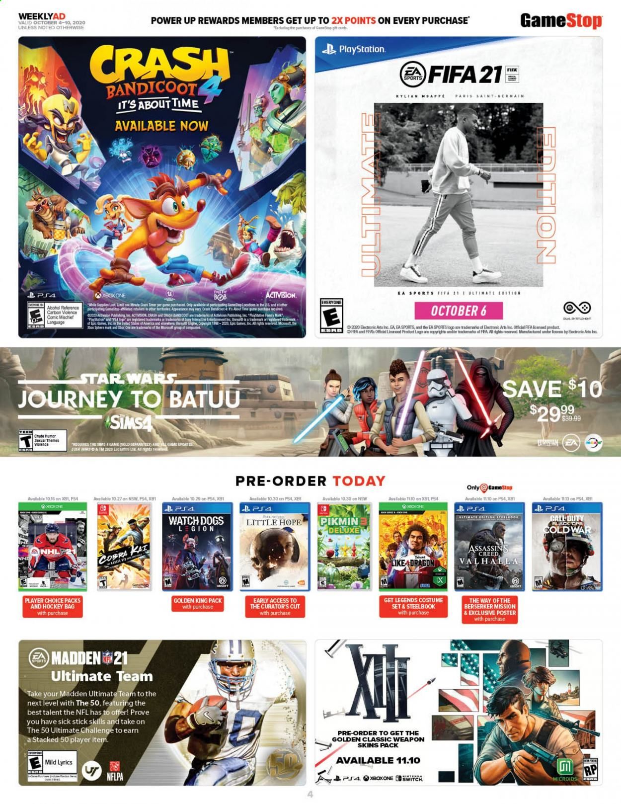 GameStop Weekly Ad Flyer October 4 to October 10