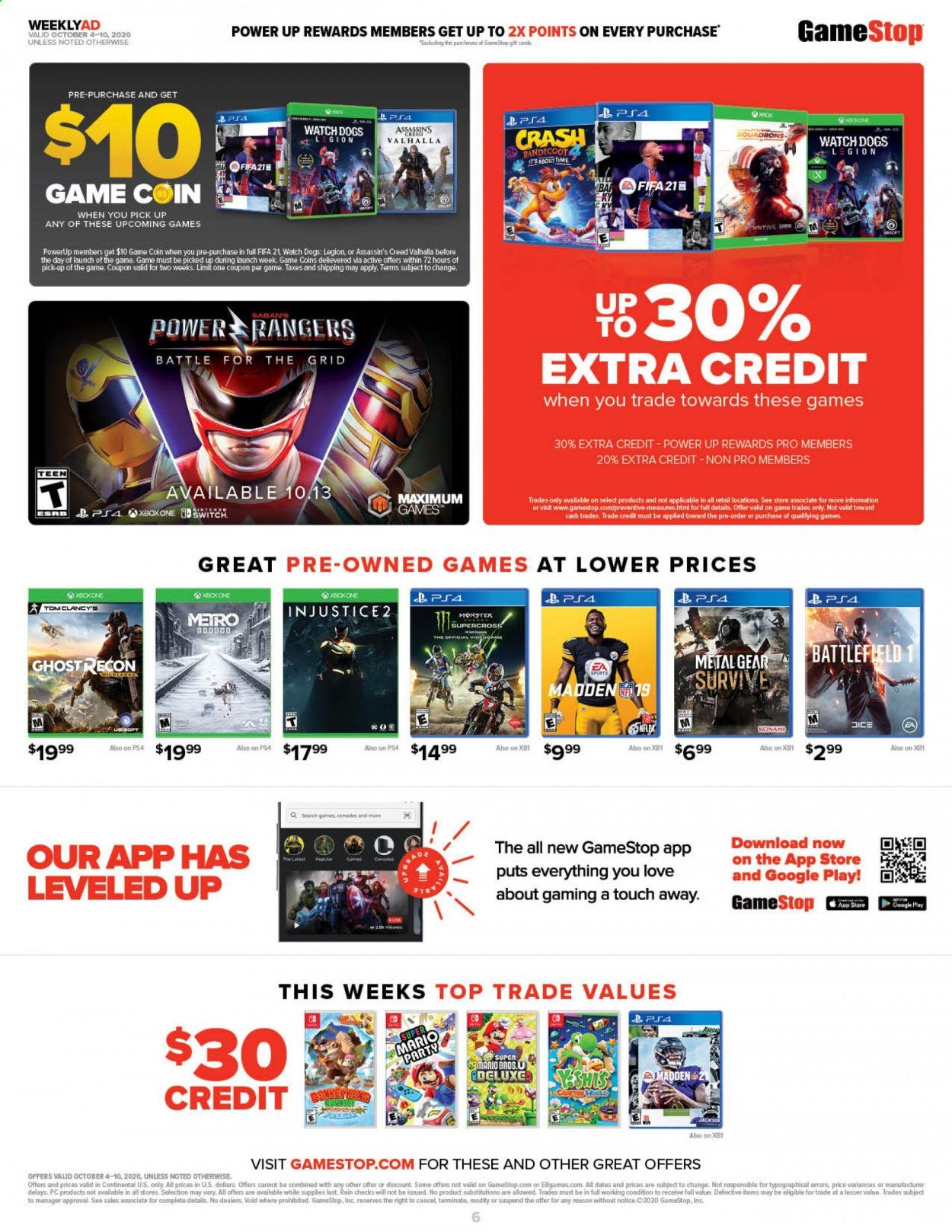 GameStop Weekly Ad Flyer October 4 to October 10