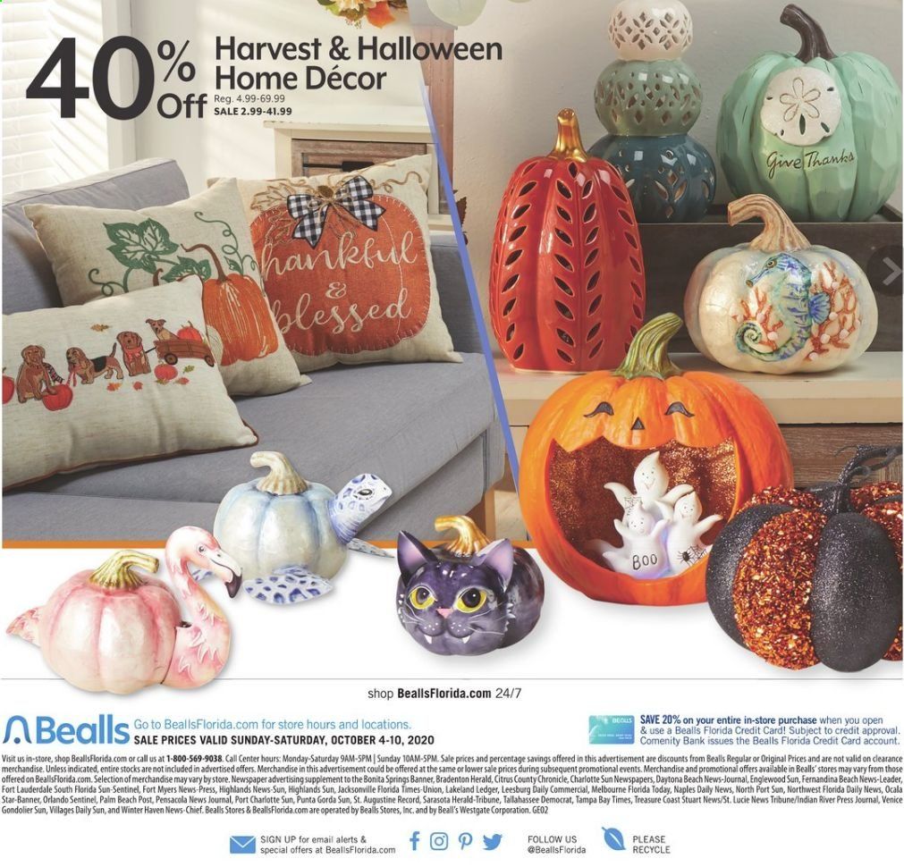 Bealls Florida Weekly Ad Flyer October 4 to October 10