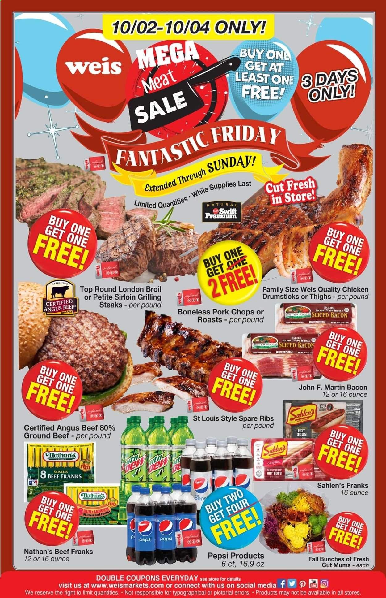 Weis Weekly Ad Flyer October 2 to October 4