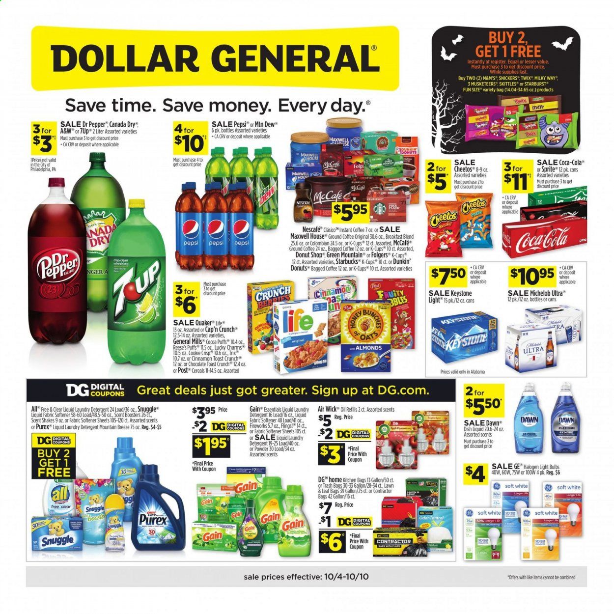 Dollar General (AL) Weekly Ad Flyer October 4 to October 10