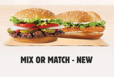 New $5 Mix or Match Deal at Participating Burger King Restaurants  