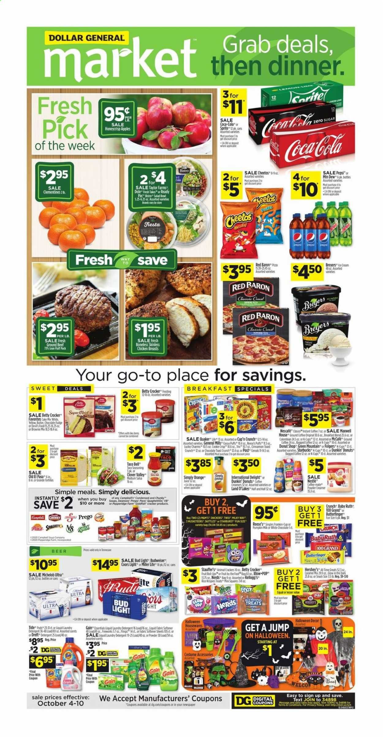 Dollar General (TN) Weekly Ad Flyer October 4 to October 10