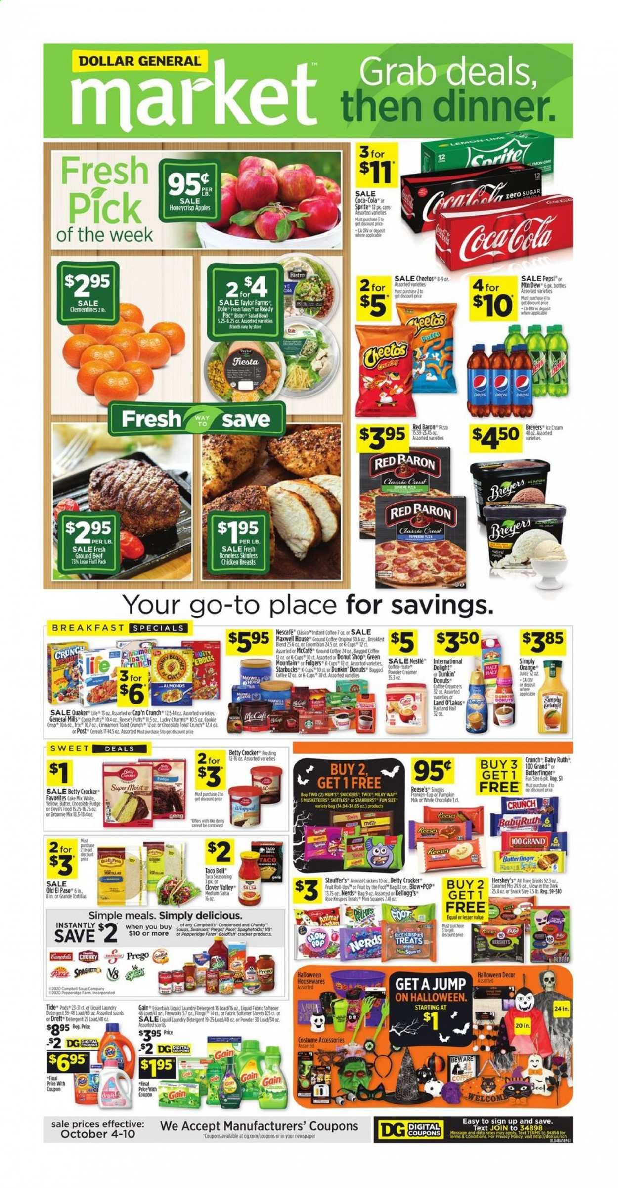 Dollar General (AL, GA, IN, KY, LA, OH, TN) Weekly Ad Flyer October 4 to October 10