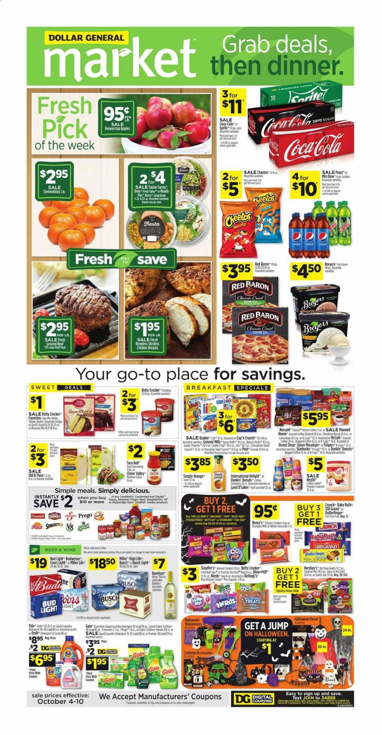 Dollar General (OH) Weekly Ad Flyer October 4 to October 10