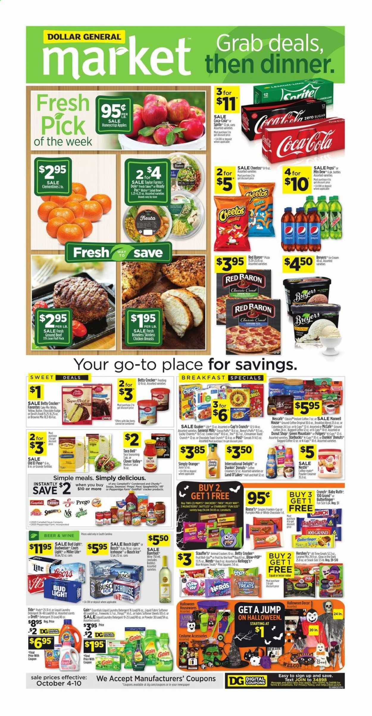 Dollar General (SC) Weekly Ad Flyer October 4 to October 10