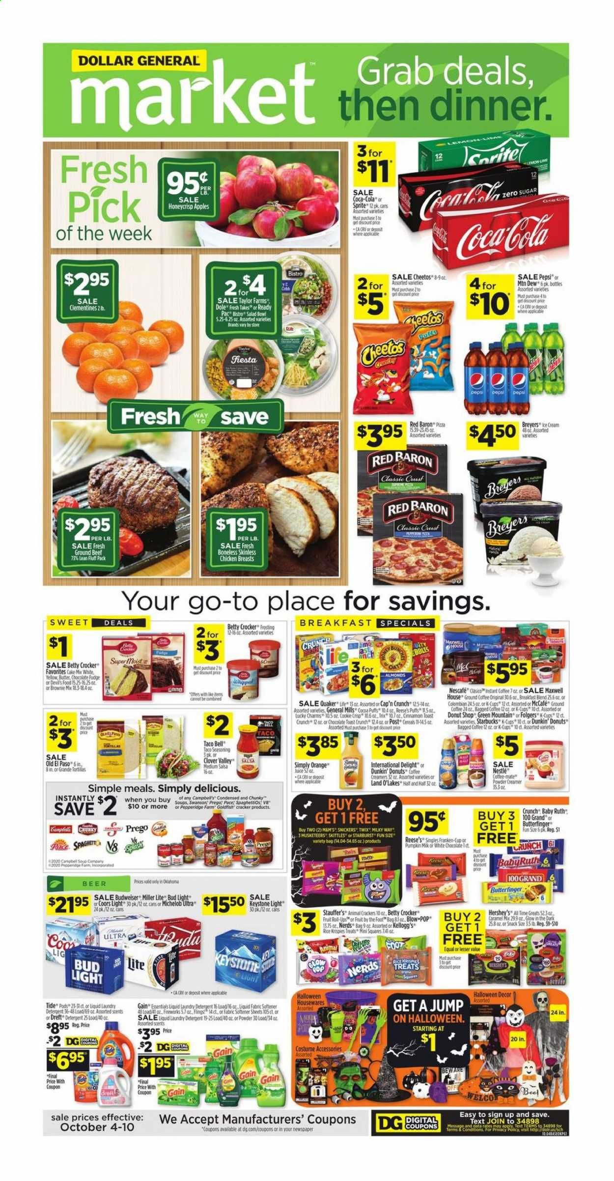 Dollar General (OK) Weekly Ad Flyer October 4 to October 10