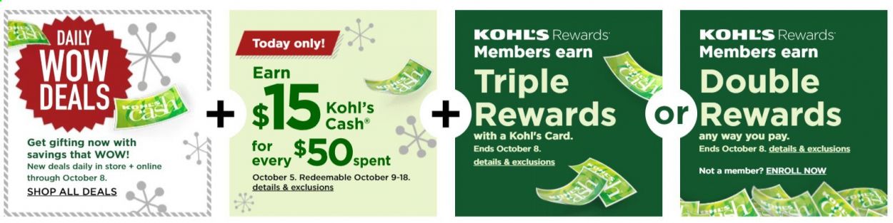 Kohl's Weekly Ad Flyer October 5 to October 8