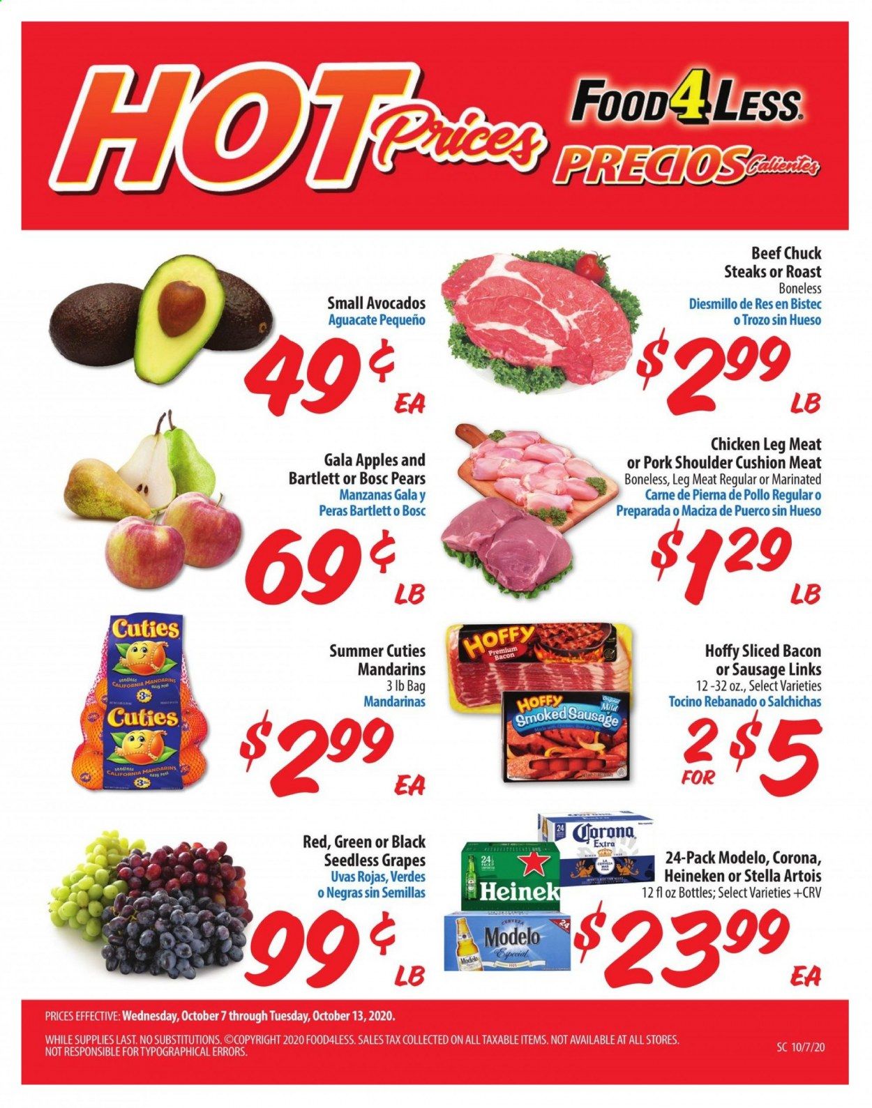 Food 4 Less (CA) Weekly Ad Flyer October 7 to October 13